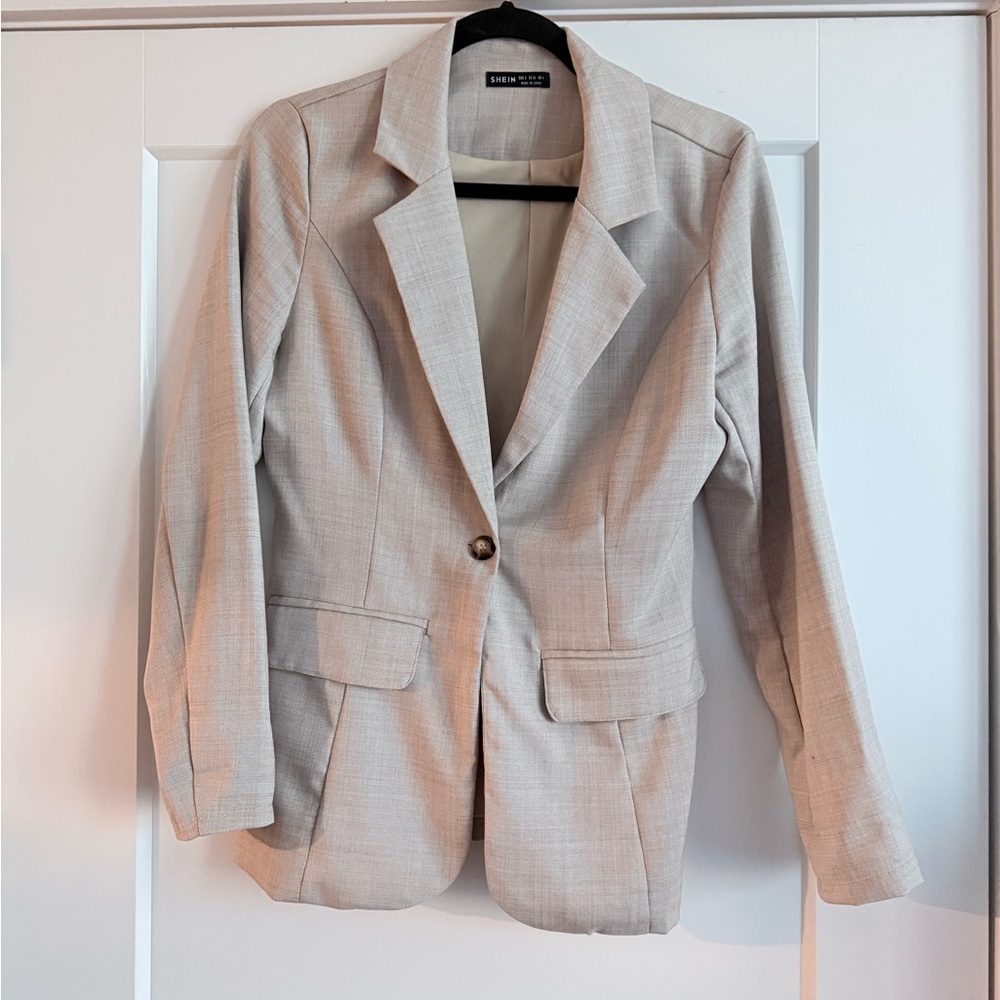SHEIN Light Beige Blazer